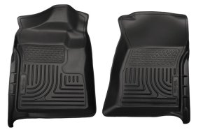 Ford F-250 Super Duty Floor Liners - Front - Husky Liners - WeatherBeater - Black - 2012